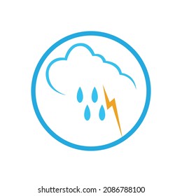creative rain drops icon logo vector illustration design