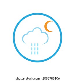 diseño gráfico vectorial del icono de caída de lluvia creativa