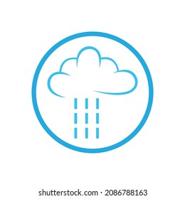 diseño gráfico vectorial del icono de caída de lluvia creativa