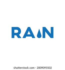 Creative Rain Letter Mark Logo Design Stock Vector (Royalty Free ...