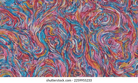 Creative rainbow abstract 4th of July seamless pattern with an abstract geometric mix
