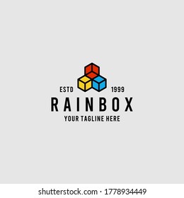 Design des kreativen Regenbogenkastens
