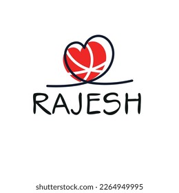 Creative (Rajesh) name, Vector illustration.
