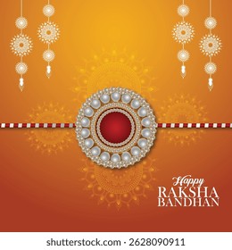 Creative rakhi for happy indian festival happy raksha bandhan