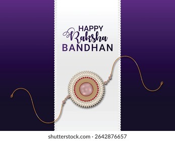 Creative rakhi for happy raksha bandhan celebration background