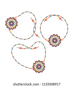 Creative Raksha Bandhan Frame Collection with Beautiful Rakhi Illustration