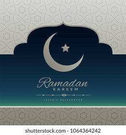 creative ramadan kareem background with moon and star