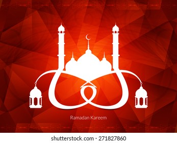 Creative Ramadan Kareem decorative background design. Vector illustration