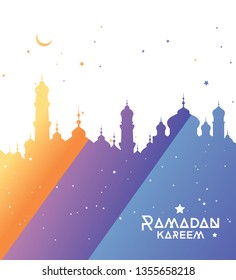 Creative Ramadan Kareem Festival Greeting Background Template Vector Illustration