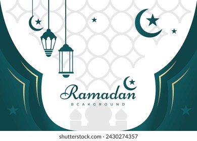 Creative Ramadan kareem greeting background vector template. Greeting Card design.