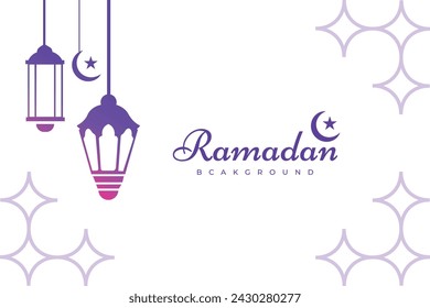 Plantilla de vector de fondo de saludo creativo de Ramadán kareem. Tarjeta de felicitación.
