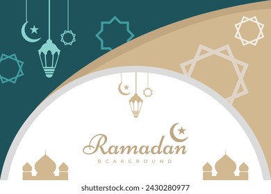 Creative Ramadan kareem greeting background vector template. Greeting Card design.