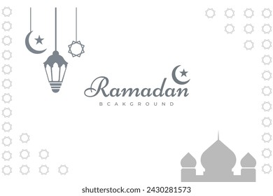 Creative Ramadan kareem greeting background vector template. Greeting Card design.