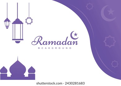 Creative Ramadan kareem greeting background vector template. Greeting Card design, Mosque Background.