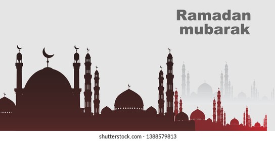 Creative Ramadan Mubarak design. Eid Mubarak.