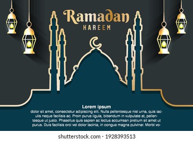 Creative ramadan vector background template. Sparkling element. Eps 10 vector. 