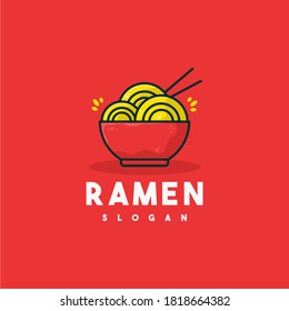 Creative ramen icon logo illustration