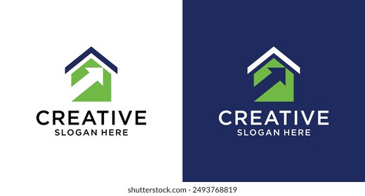 Kreative Immobilien mit Pfeil Logo Design Vorlage Abstract