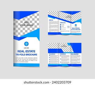 Creative real estate brochure template design