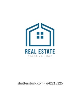 Creative Real Estate and Building Concept Logo Design Template