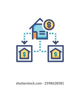 A creative real estate commission icon tailored for designers focused on earnings.