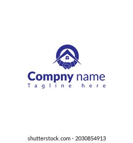 Plantilla de diseño del logotipo del logotipo del hogar del concepto de construcción inmobiliaria creativa