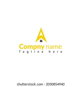 Creative Real Estate Construction Concept home Logo Design Template