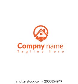 Plantilla de diseño del logotipo del logotipo del hogar del concepto de construcción inmobiliaria creativa