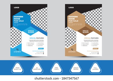 Diseño creativo de folletos inmobiliarios y de construcción