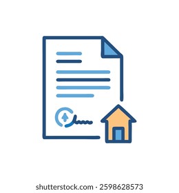 A creative real estate contract icon tailored for designers focused on agreements.