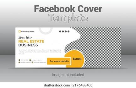 Creative Real Estate corporate business marketing modern design template with webinar social media facebook cover and web banner post template