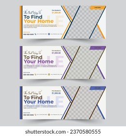 Creative real estate face book cover. Digital real estate face book cover. Professional  corporate face book cover.