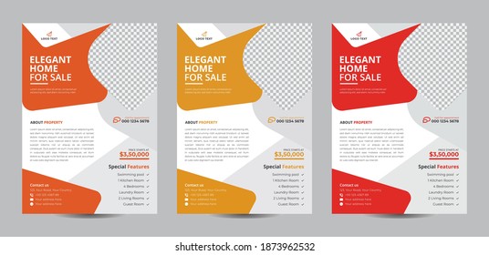 Design-Vorlage für kreative Immobilien-Flyer