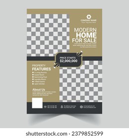 Diseño creativo de volante inmobiliario