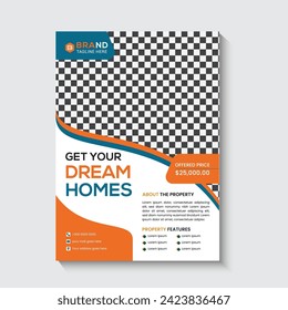 Creative real estate flyer design template