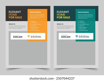 Plantilla creativa del diseño del volante de la propiedad inmobiliaria, casa para la venta, venta de la casa