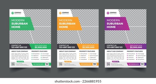 Creative real estate flyer template 