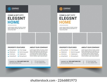 Creative real estate flyer template 