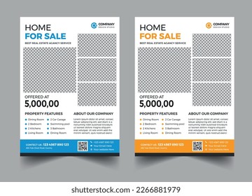 Creative real estate flyer template 