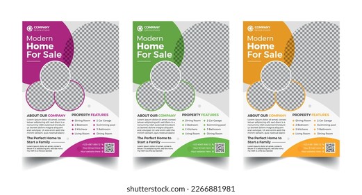 Creative real estate flyer template 