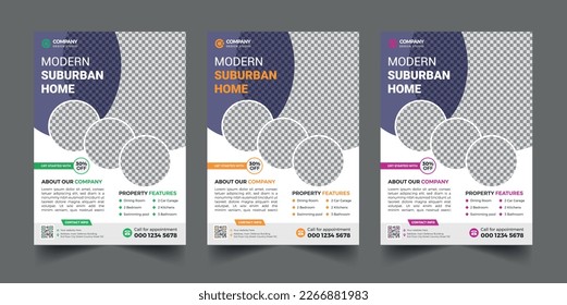 Creative real estate flyer template 