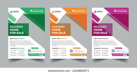 Creative real estate flyer template 