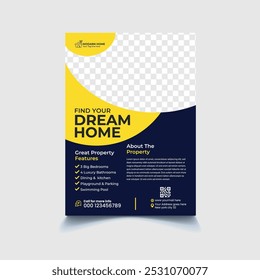 Modelo de folheto imobiliário criativo