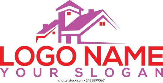 Plantilla de diseño de logotipo de casa inmobiliaria creativaMonster