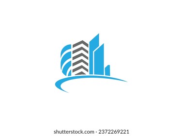 Creative real estate house modern building custom logo design.