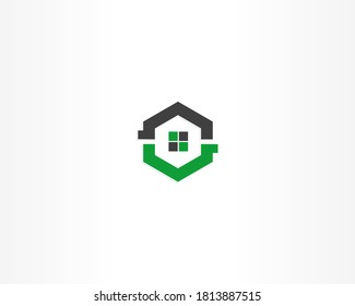 Creative real estate icon logo design template