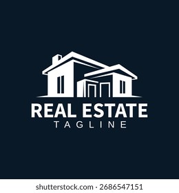 Creative Real Estate Identity Logo, Minimal Home Property Symbol, Stylish House Logo Design