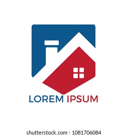 Creative Real Estate logo design. Property and Construction Logo design.  Real estate service, construction, Growth house, arrow up home concept.