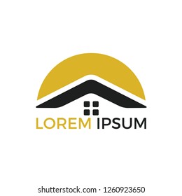 Creative Real Estate logo design. Property and Construction Logo design. Homes logo concept Real estate service, construction, Growth house, arrow up home concept.