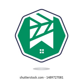 Creative Real Estate logo design. Property and Construction Logo design.  Real estate service, construction, Growth house, arrow up home concept.